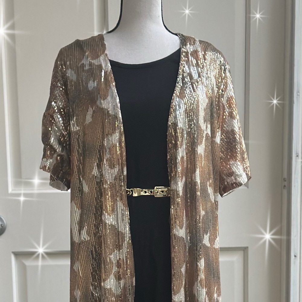 Long gold Lucky & Blessed jacket/shirt